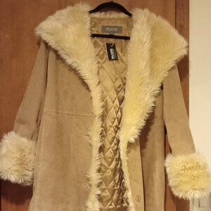 NWT Rare Wilson's Leather Suede and Faux Fur Coat